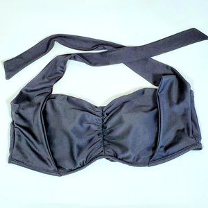 Forever 21 50's Style Halter Bikini Top Black 2x